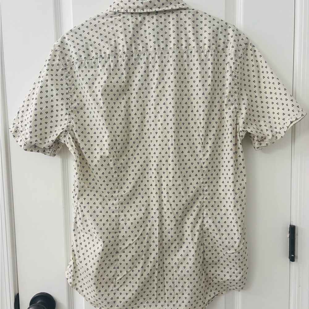 John Varvatos Cream and Black Patterned Shirt - Picture 6 of 7